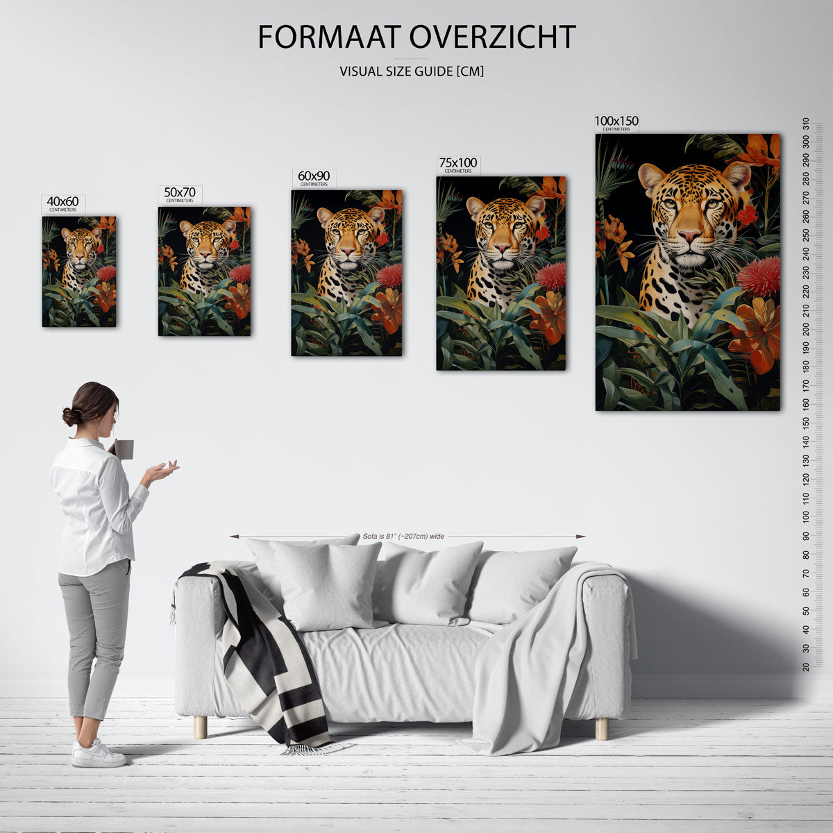 Dier in jungle Kunstwerk
