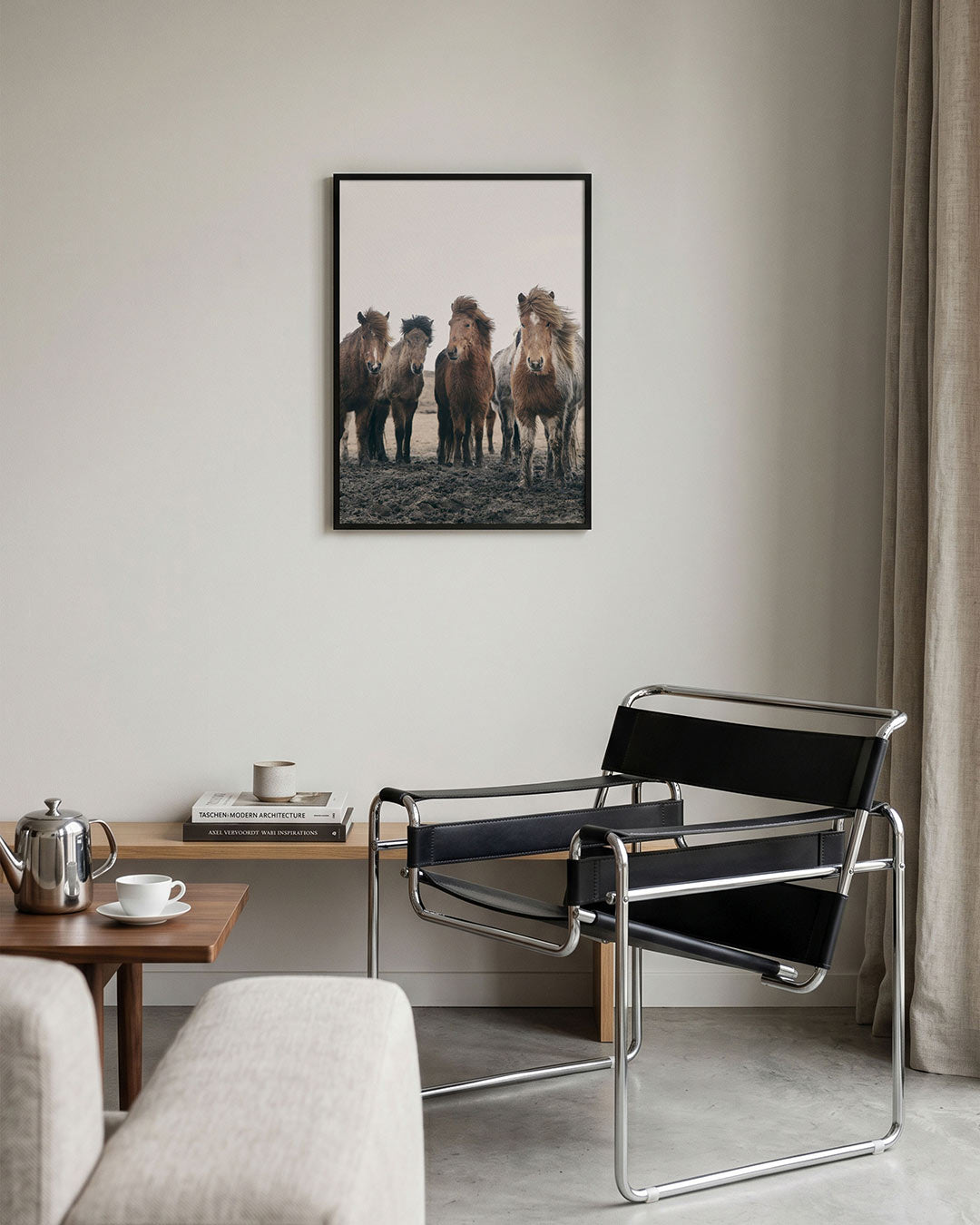 Groep paarden Poster
