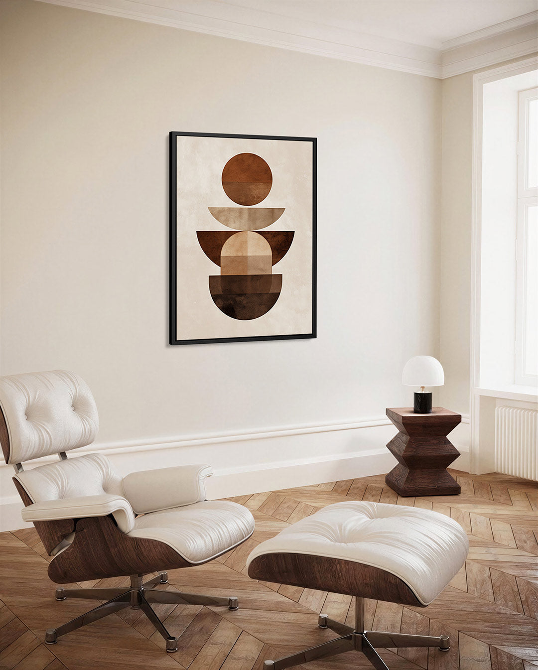 Geometrische vormen compositie Kunstwerk