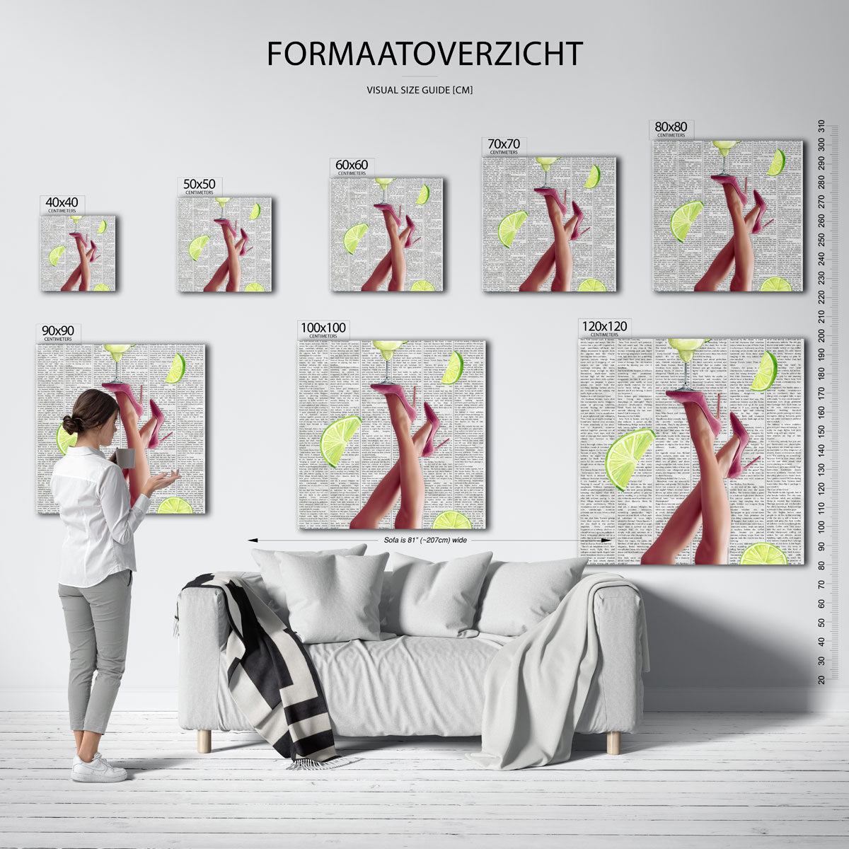 Hoge hakken en limoenen Poster