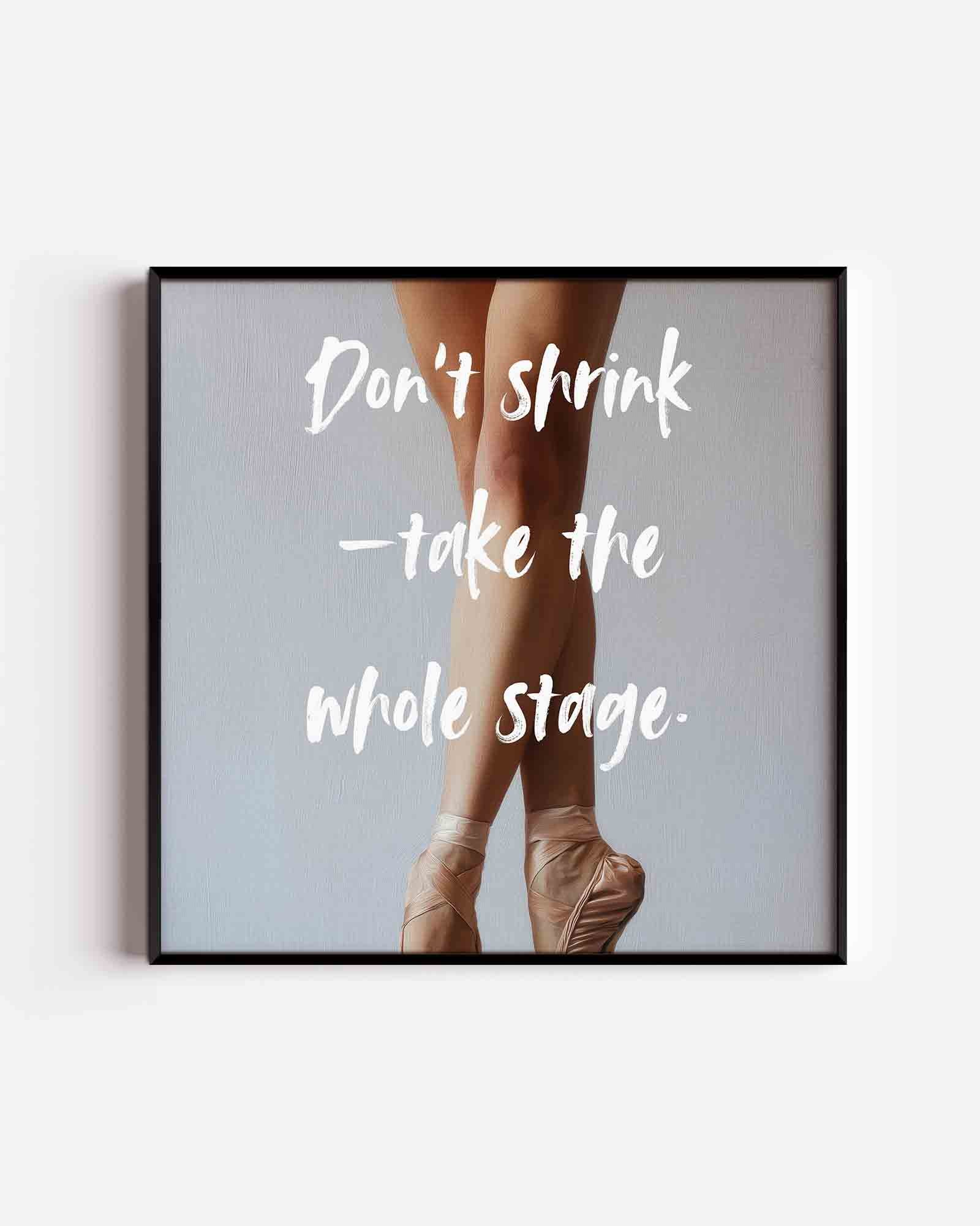 Balletbenen en tekst Poster
