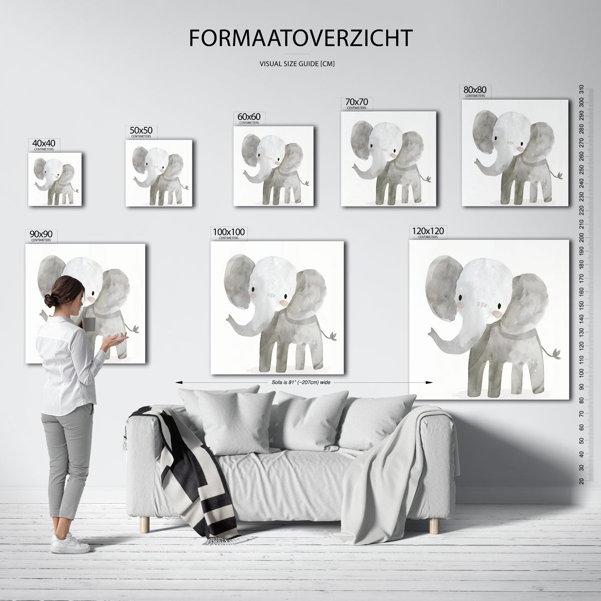 Schattige olifant Poster