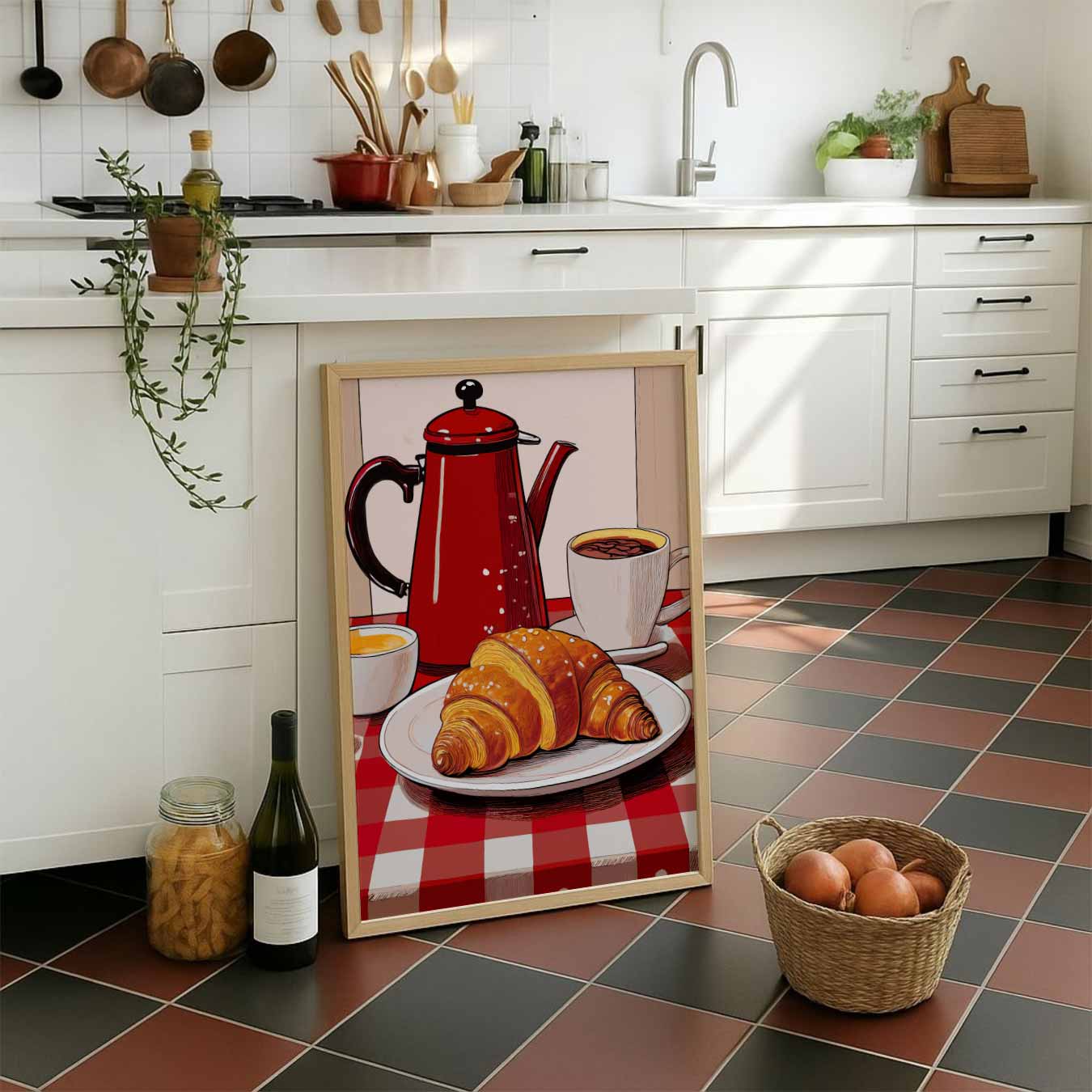 Franse Ontbijtcharme Poster-WallArtistic