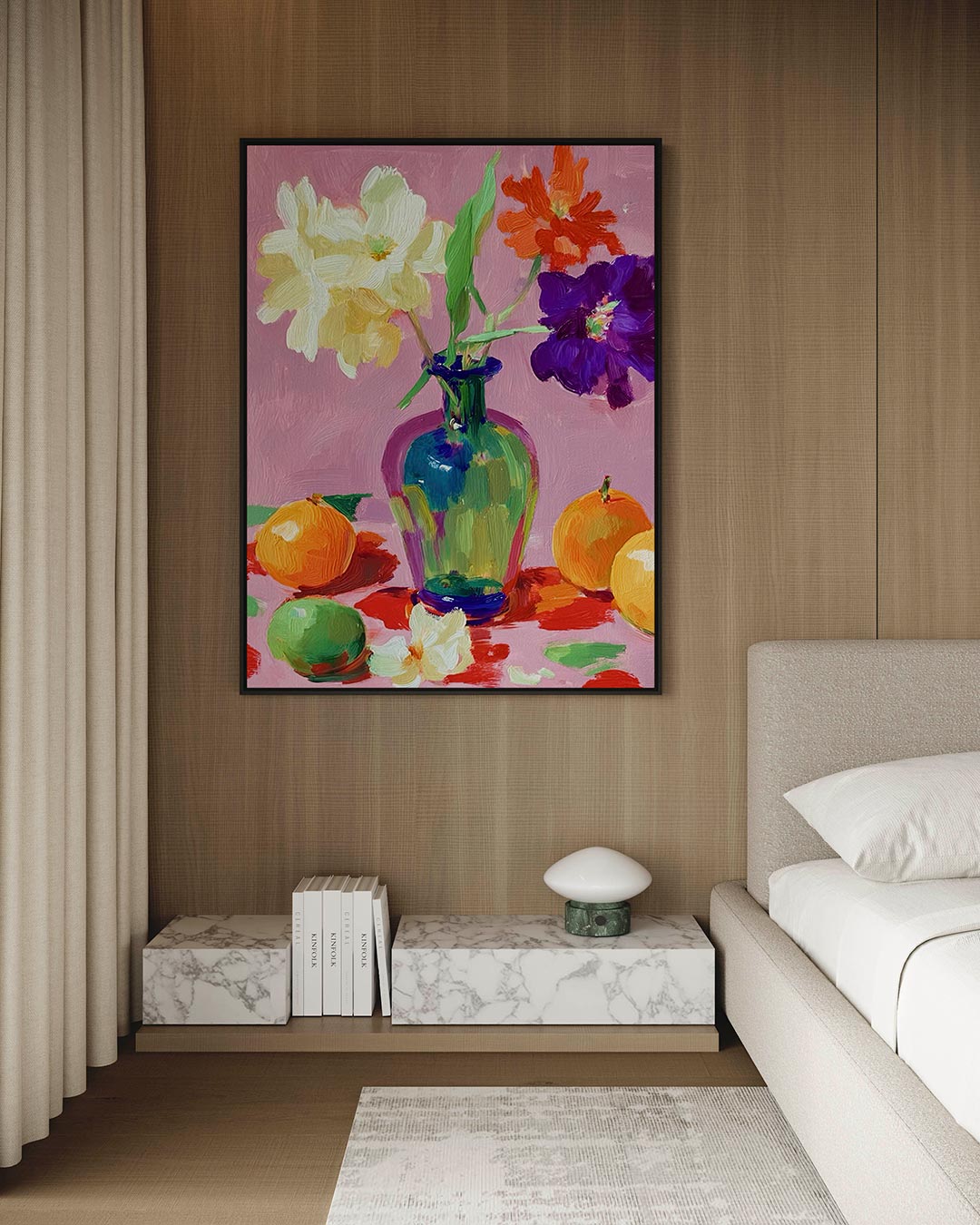 Kleurrijke bloemenvorm Kunstwerk