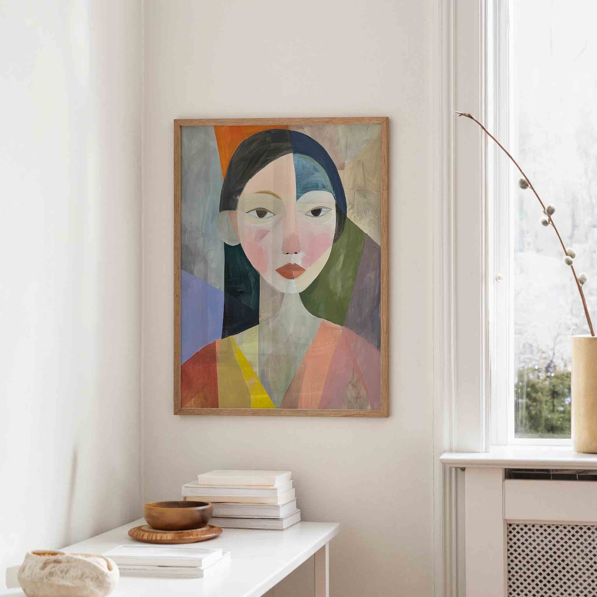 Abstracte gezichten Poster