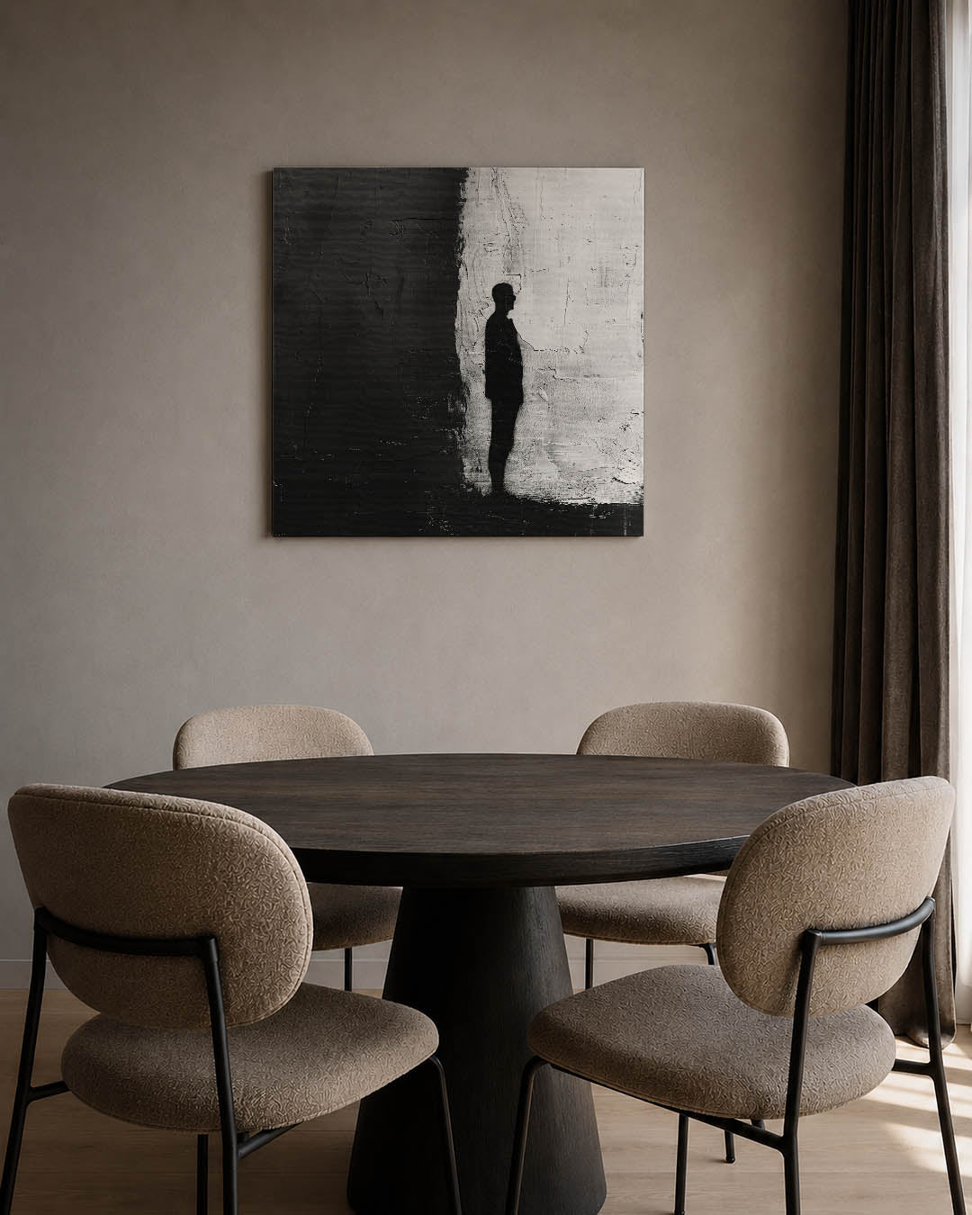 Silhouet contrast Kunstwerk