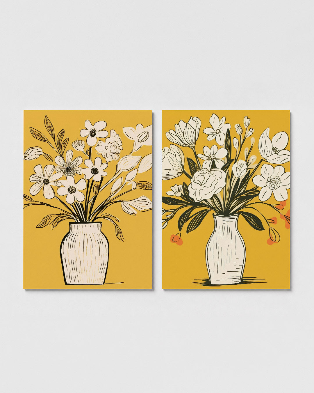 Bloemrijke lijnen Posterset