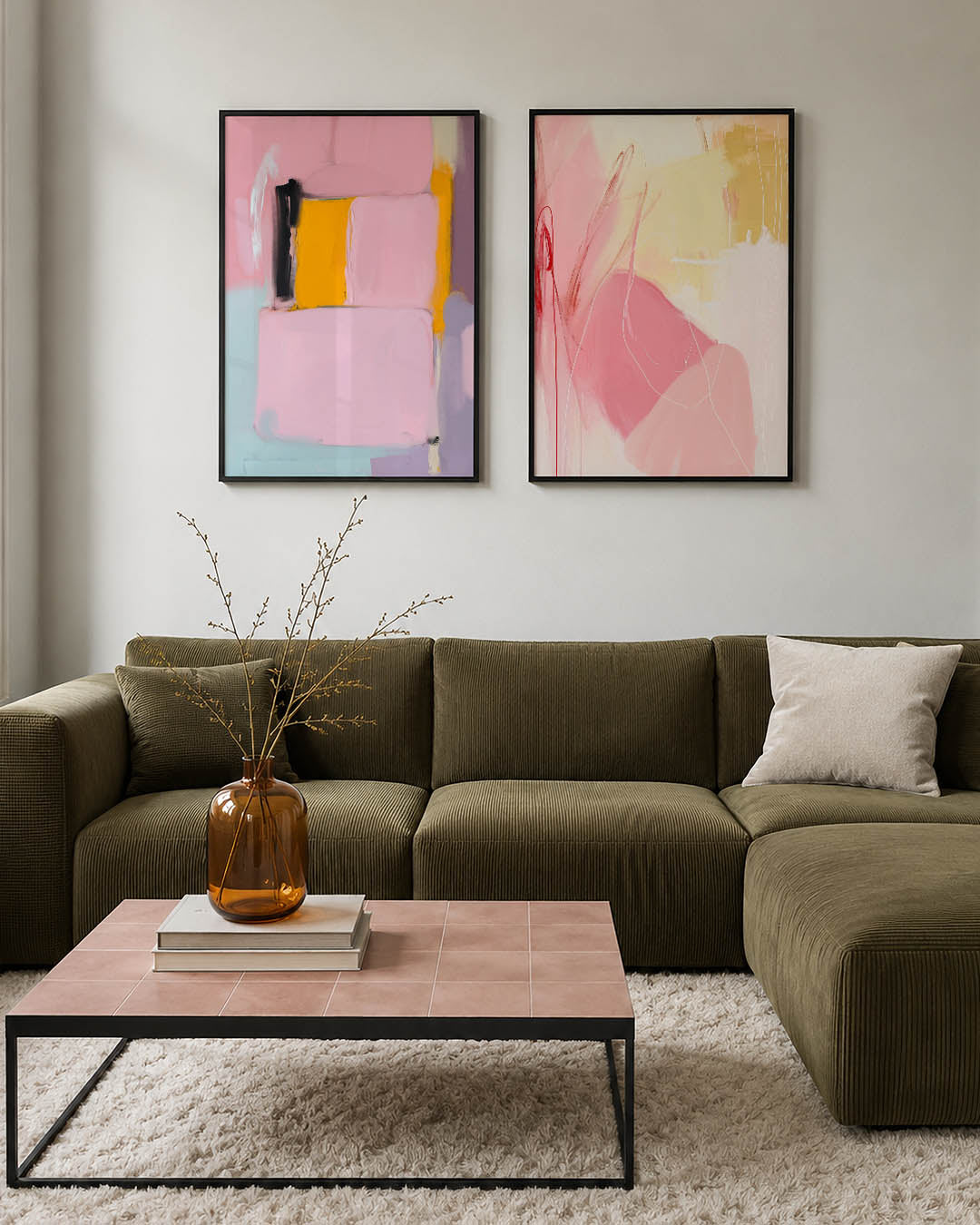 Kleurvlakken en lijnen Posterset