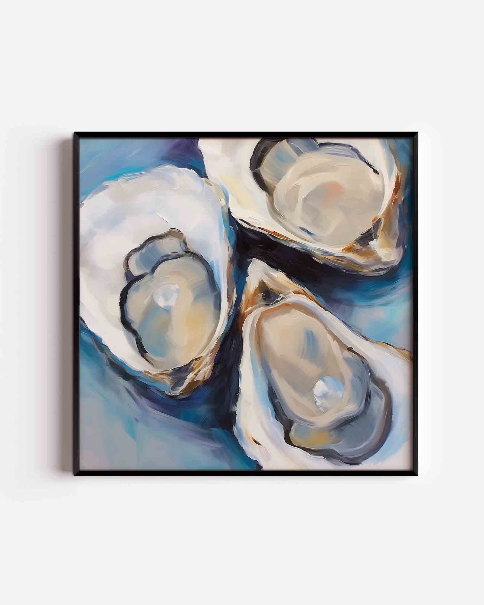 Drie oesters Poster