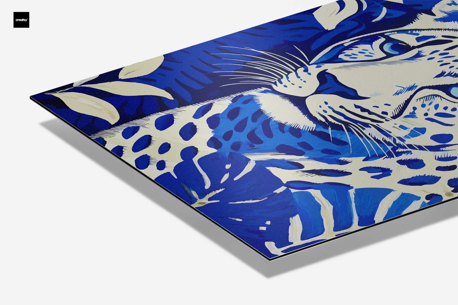 Blauwe Jungleluipaard Kunstwerk