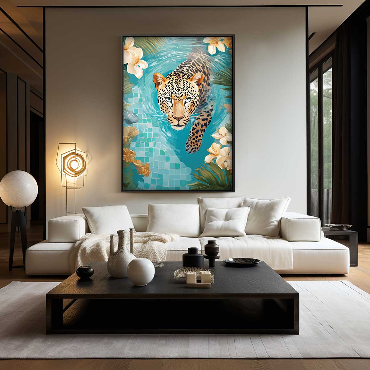 Majestueuze Luipaard in de Tropen Kunstwerk