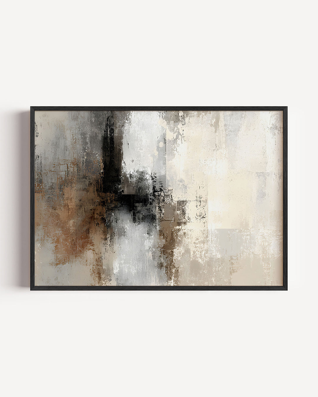 Abstracte beige en bruine Poster