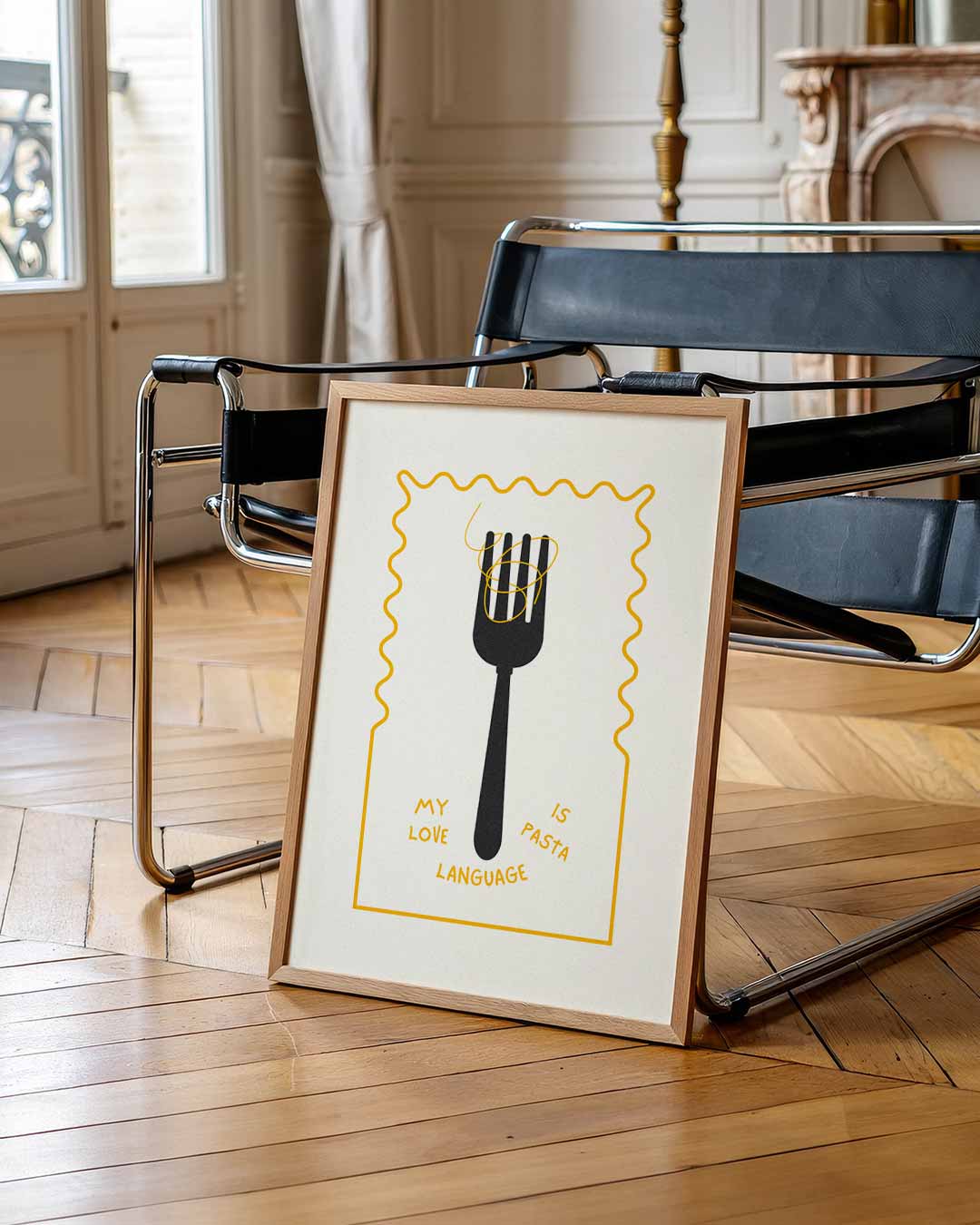 Pasta Liefdestaal Poster-WallArtistic