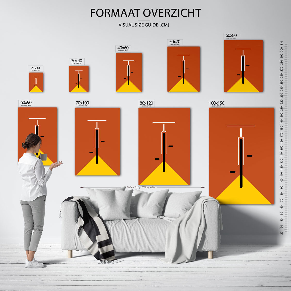 Lijnen en vlakken Poster