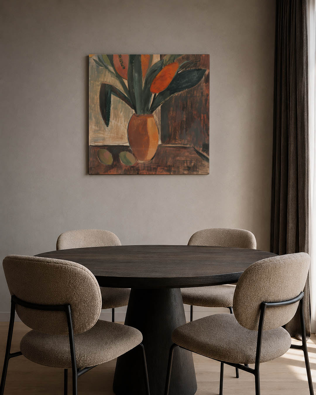 Kleurrijk bloemstilleven Kunstwerk