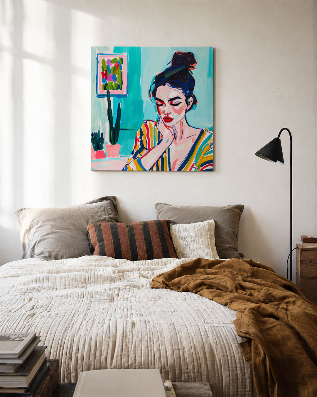 Kleurrijke portret expressie Kunstwerk