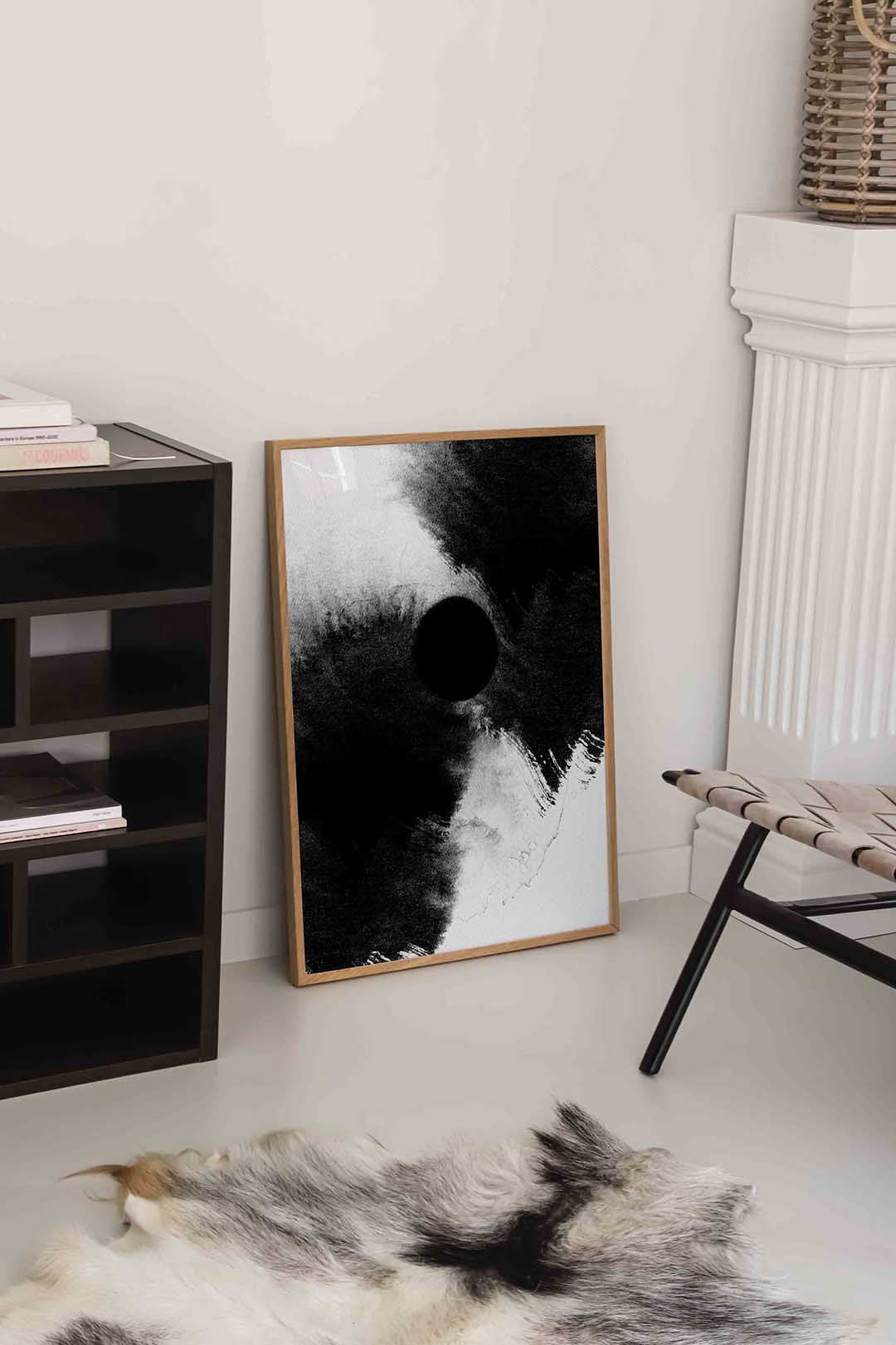 Zwart wit cirkel Poster