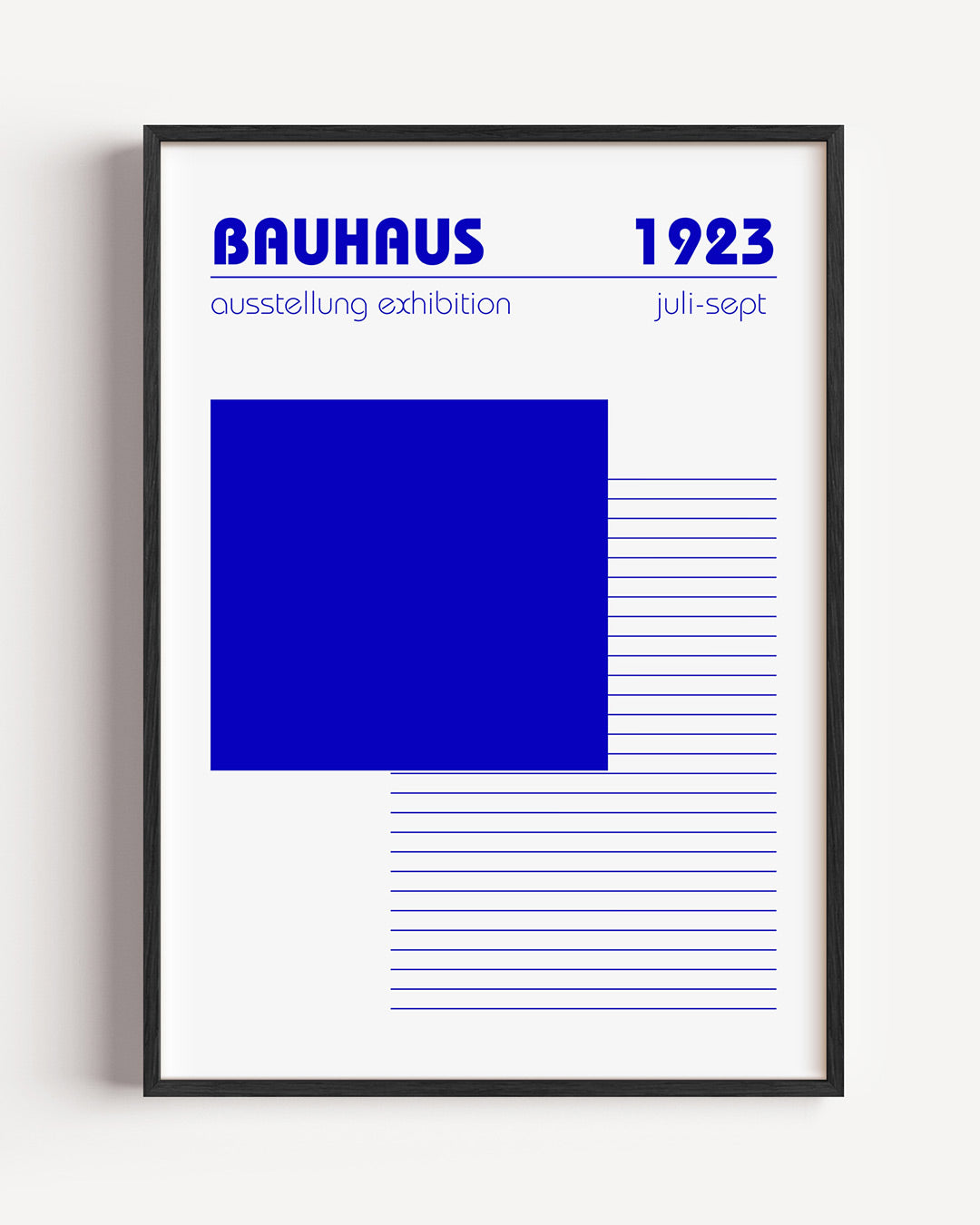 Blauw vlakritme Poster
