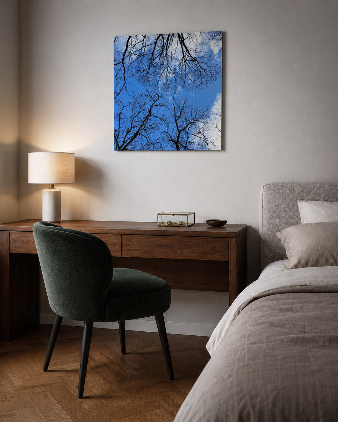 Boomtakken tegen lucht Kunstwerk