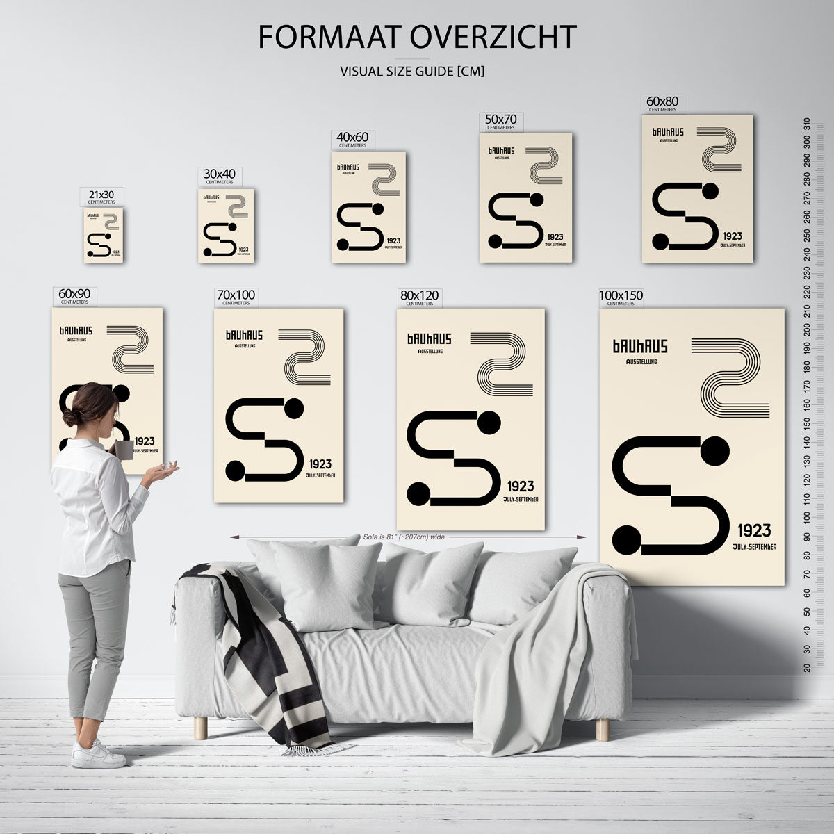 Lijnen en vormen Poster