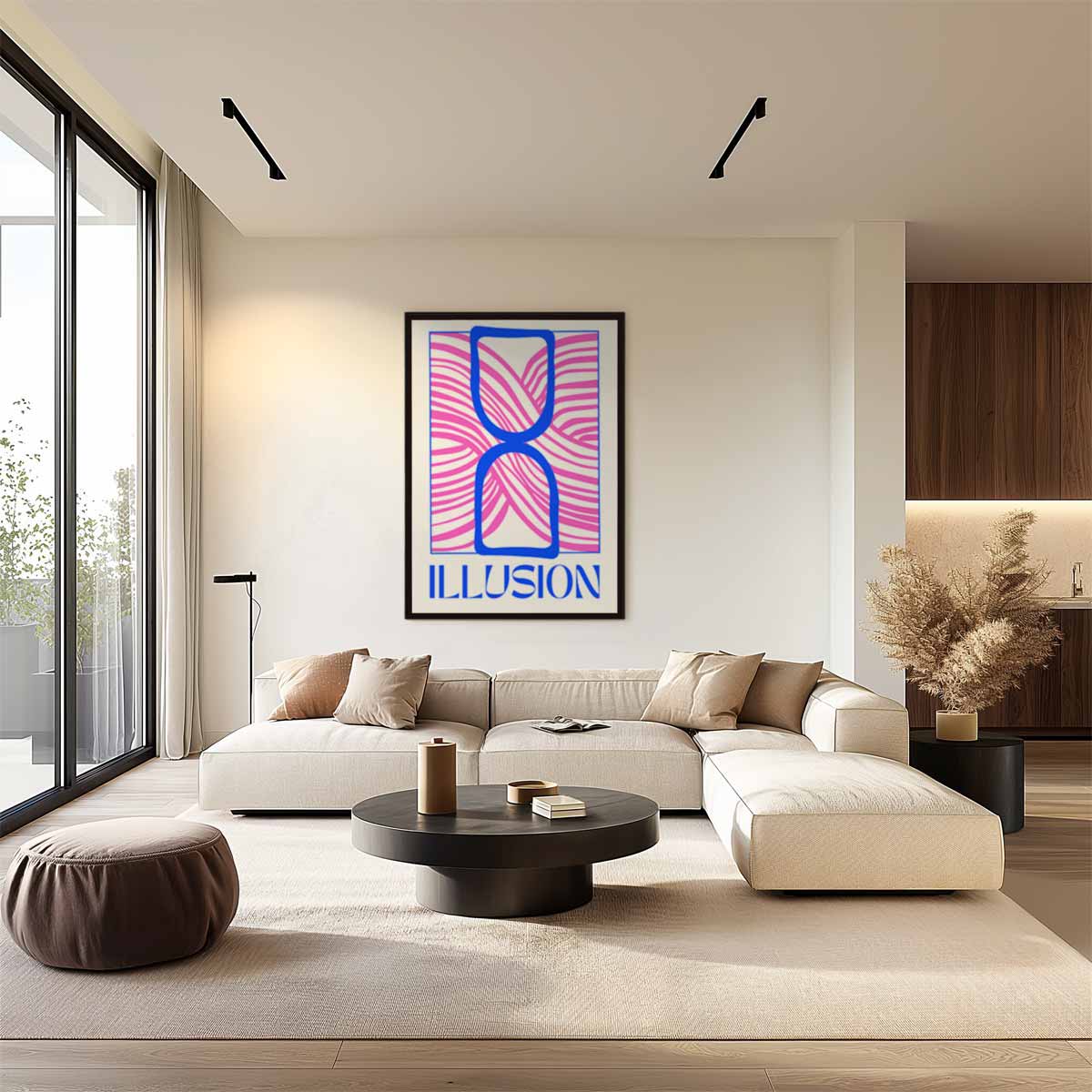 Optische Tijdillusie Kunstwerk-canvas-dibond-plexiglas-wanddecoratie-WallArtistic