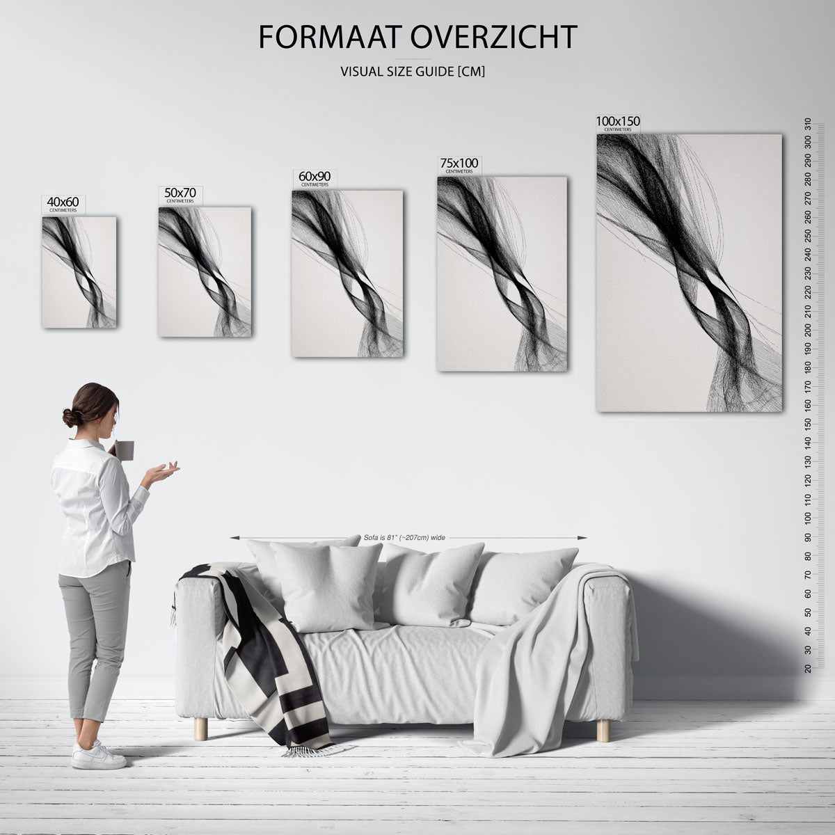 Dynamische lijnen Kunstwerk