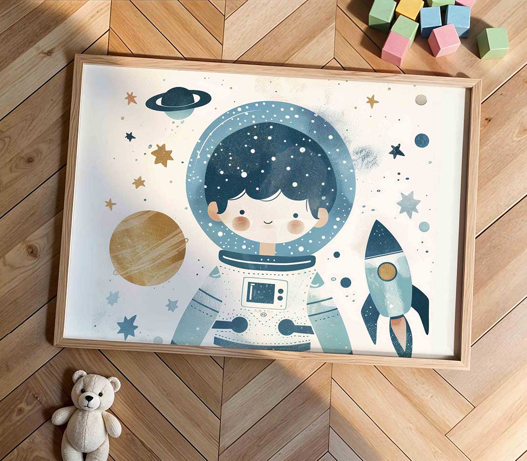 Astronaut en ruimte Poster