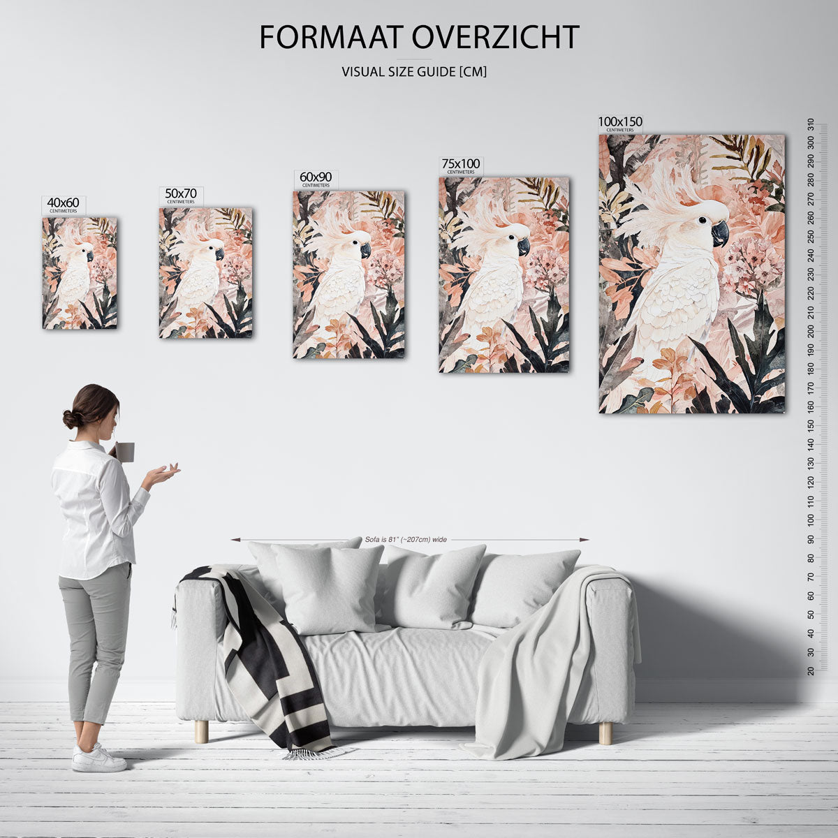 Exotische vogel illustratie Kunstwerk