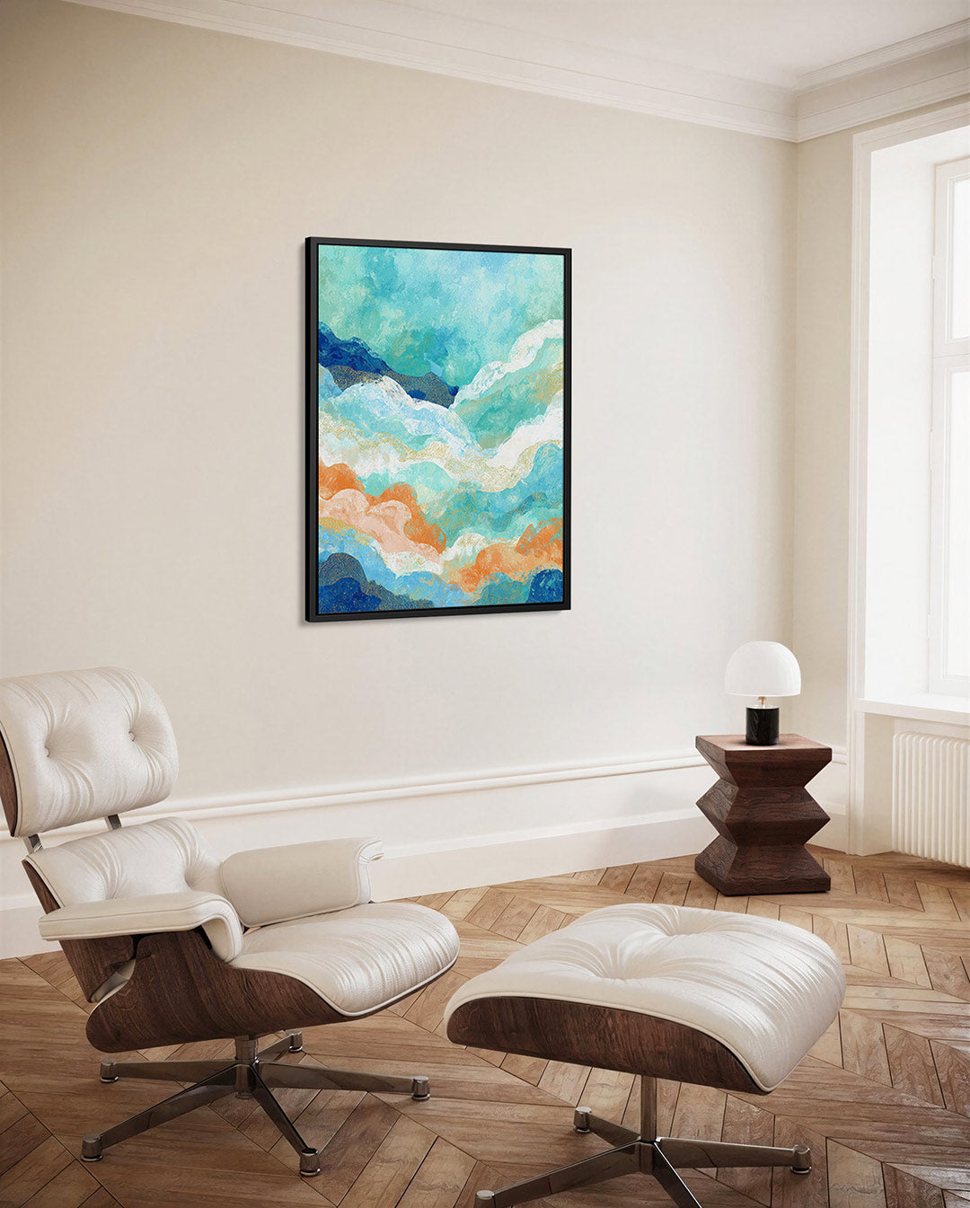 Golvende kleuren Kunstwerk