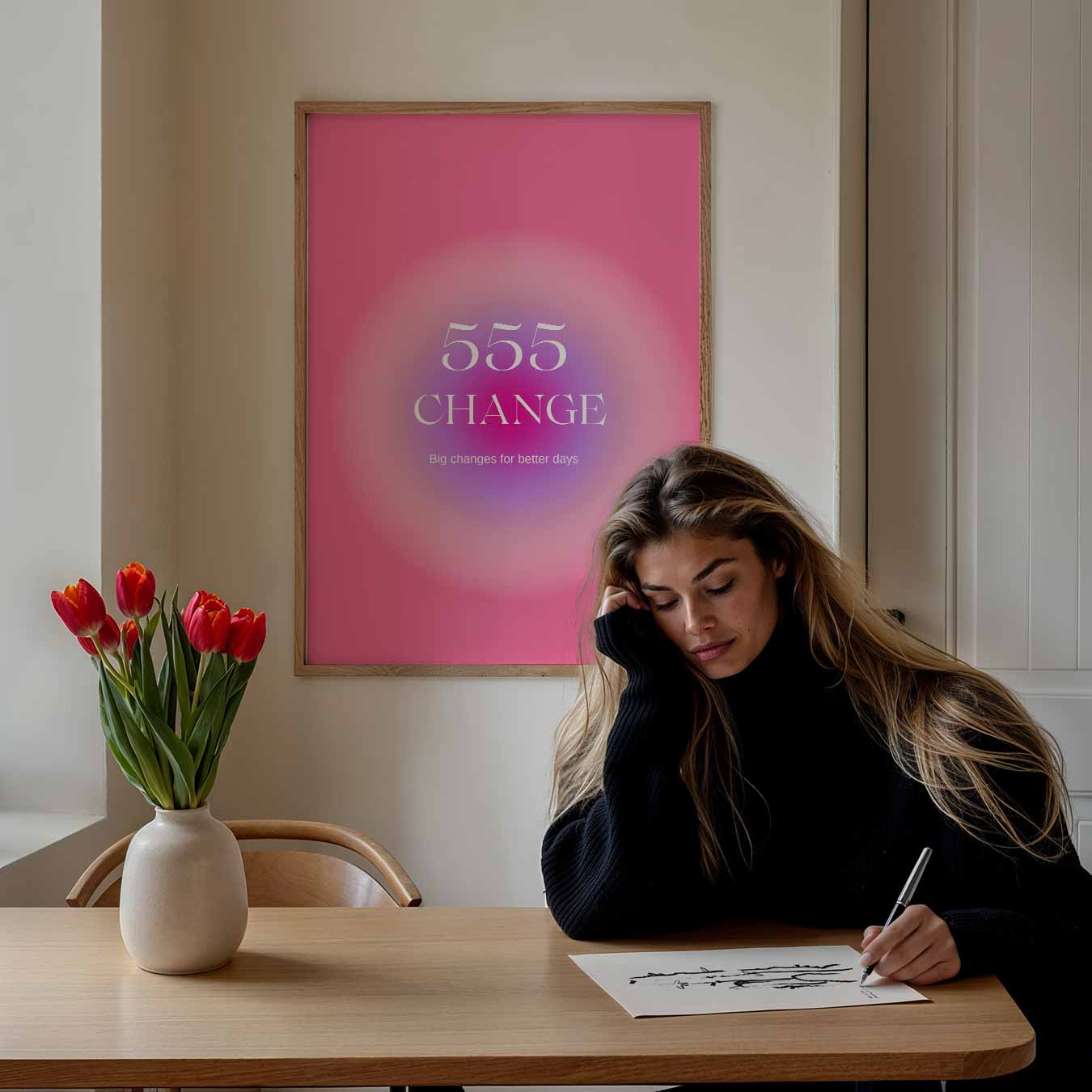 Inspirerende 555 Veranderingen Poster-WallArtistic