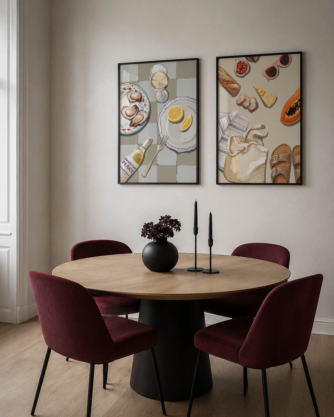 Eettafel compositie Posterset