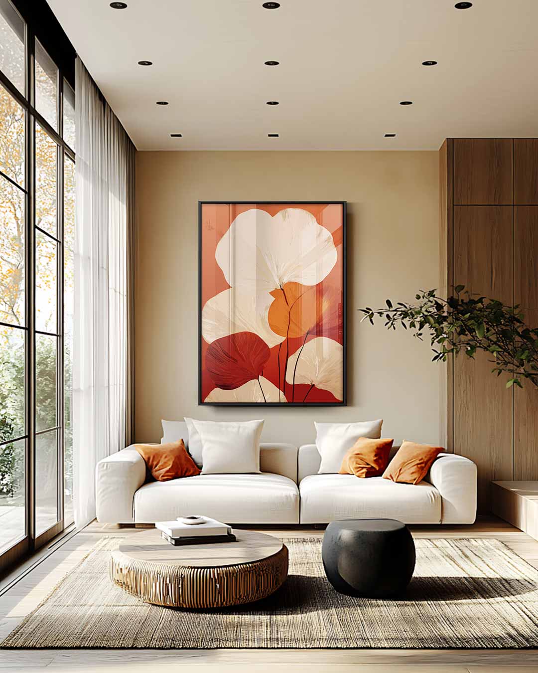 Warmbladige Droom Kunstwerk-canvas-dibond-plexiglas-wanddecoratie-WallArtistic
