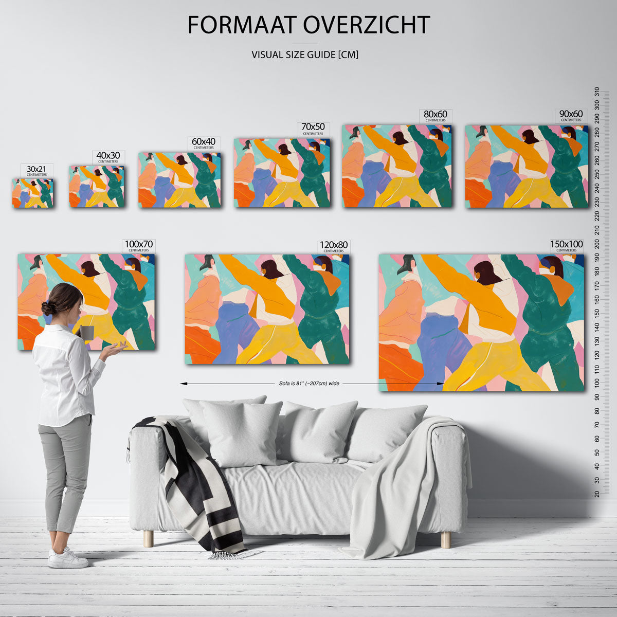 Dansende figuren Poster