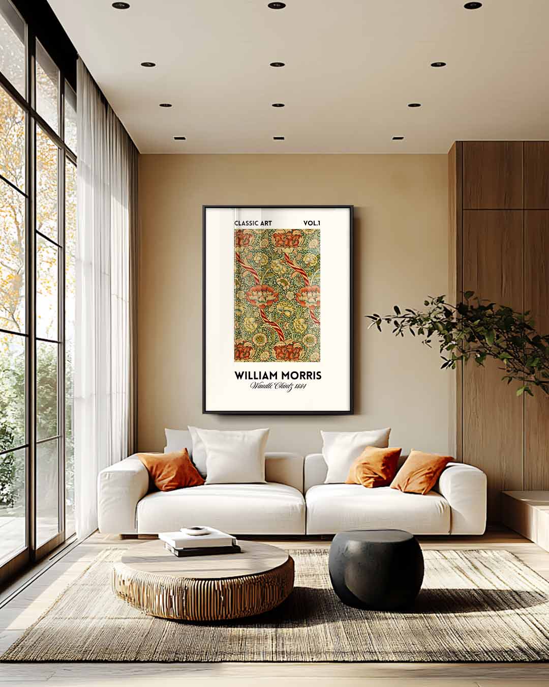 Klassiek Bloemenpatroon Kunstwerk-canvas-dibond-plexiglas-wanddecoratie-WallArtistic