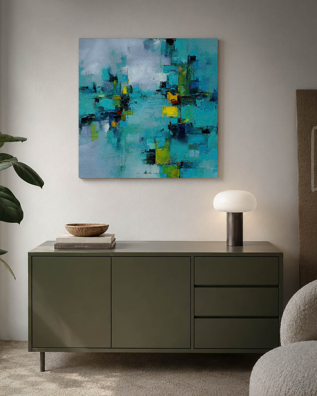 Kleurrijke geometrie Kunstwerk