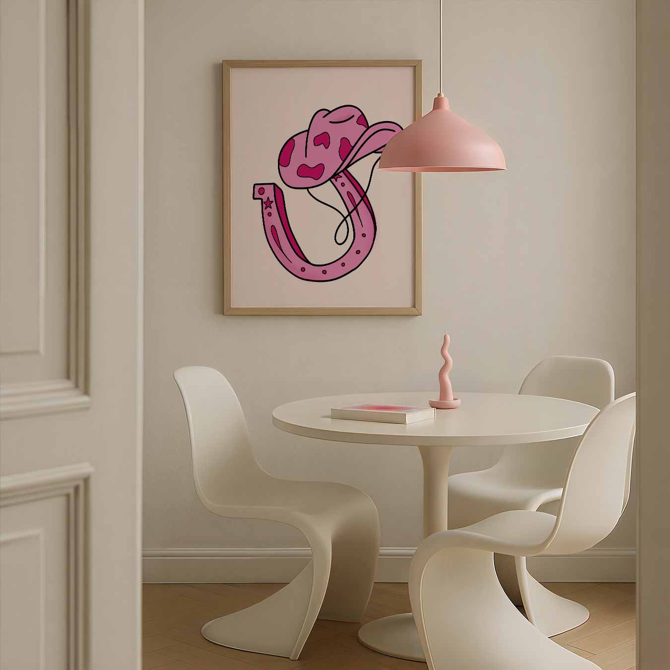 Roze Cowboy Magie Poster-WallArtistic
