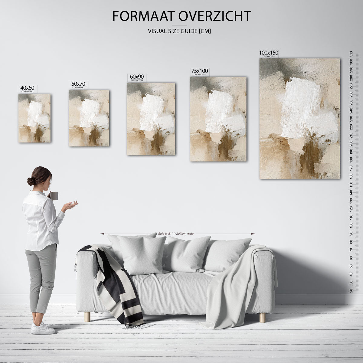 Neutrale vormen Kunstwerk
