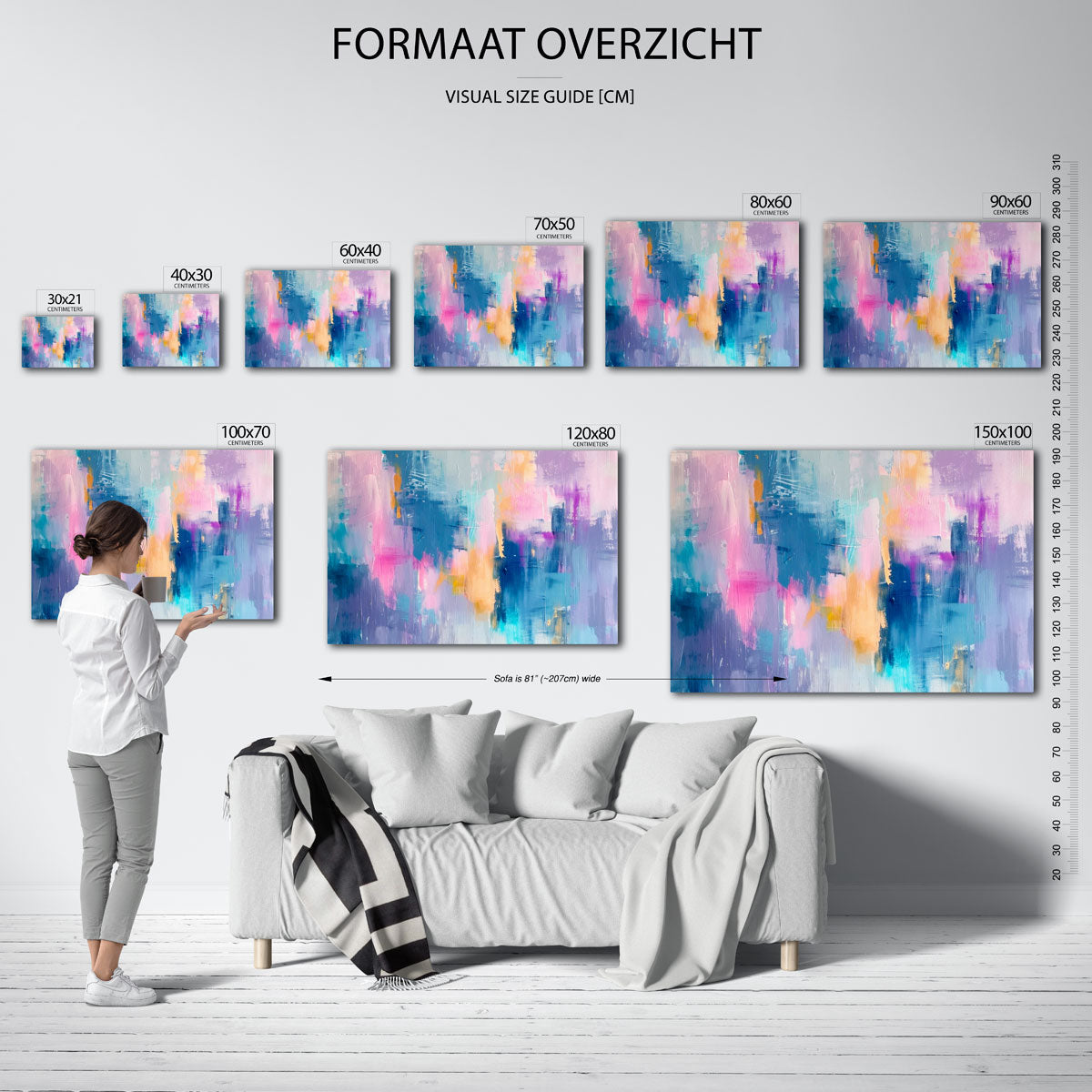Abstracte kleurencompositie Poster