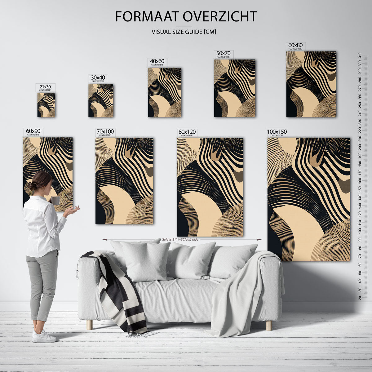 Abstracte lijnen Poster