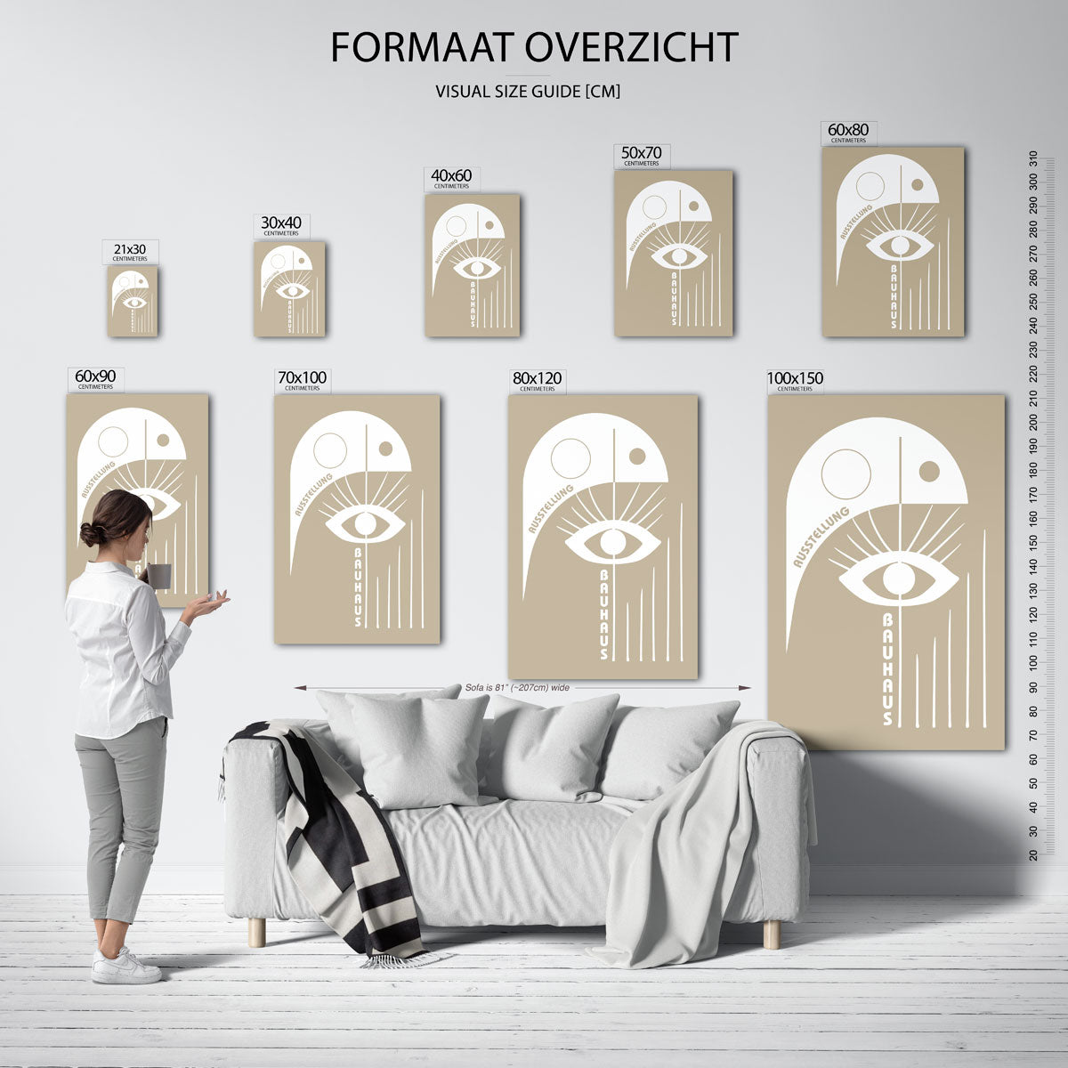 Oog en lijnen Poster