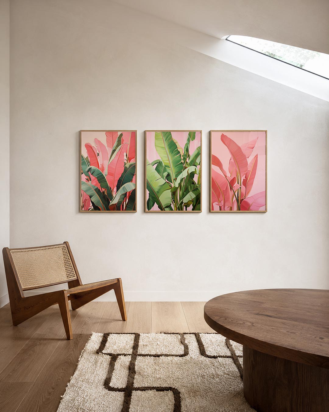 Bladpatroon en kleur Posterset