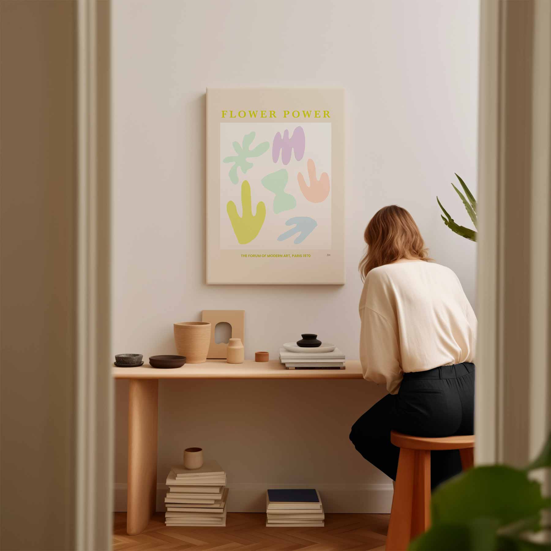Flower Power Abstracte Kunstposter