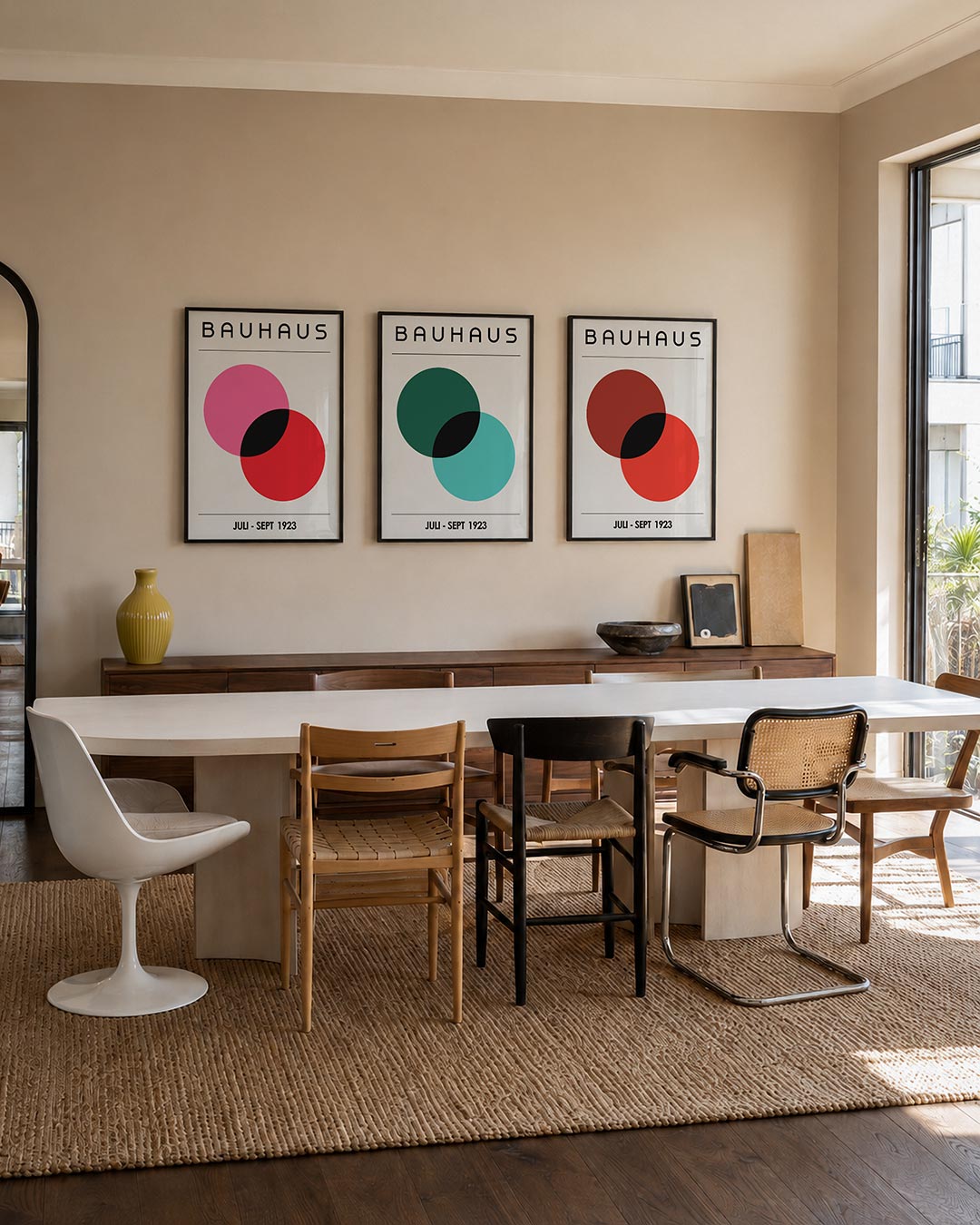 Kleurrijke cirkelharmonie Posterset