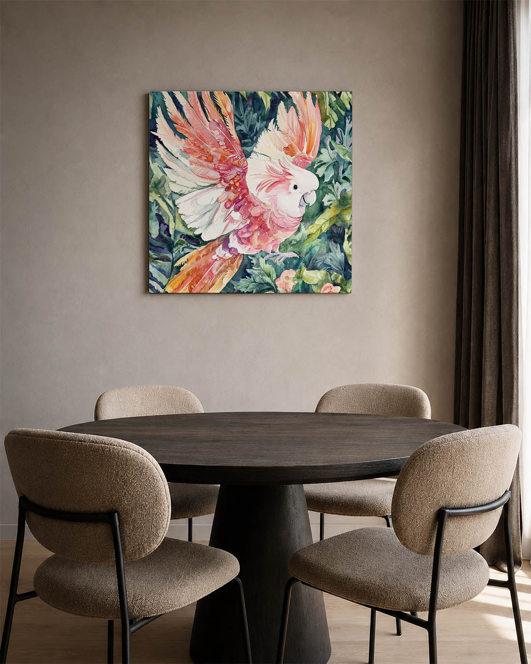 Vrolijke papegaai Kunstwerk