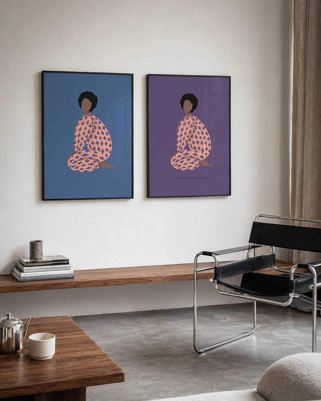Kleurrijk silhouet Posterset