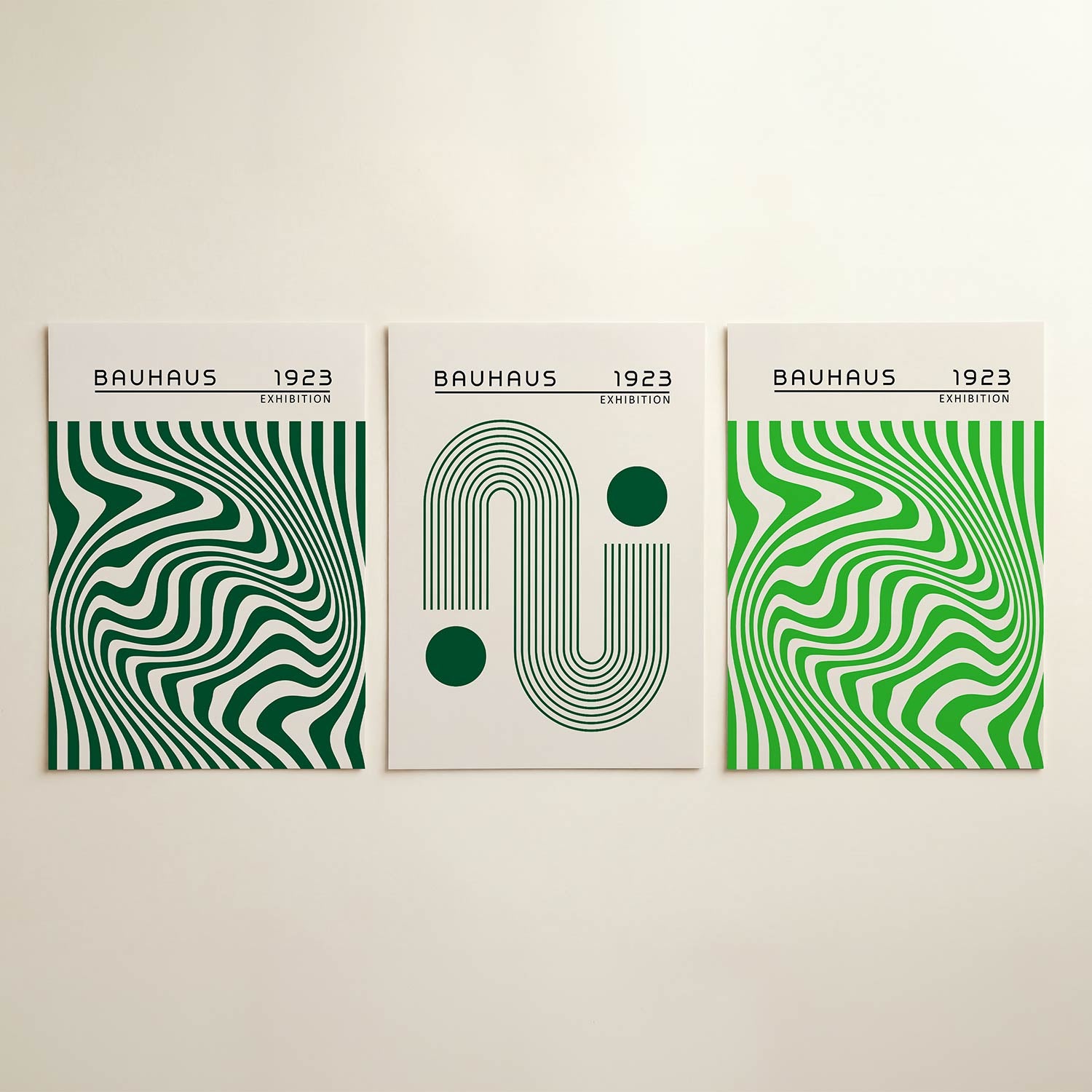 Golvend lijnenspel Posterset