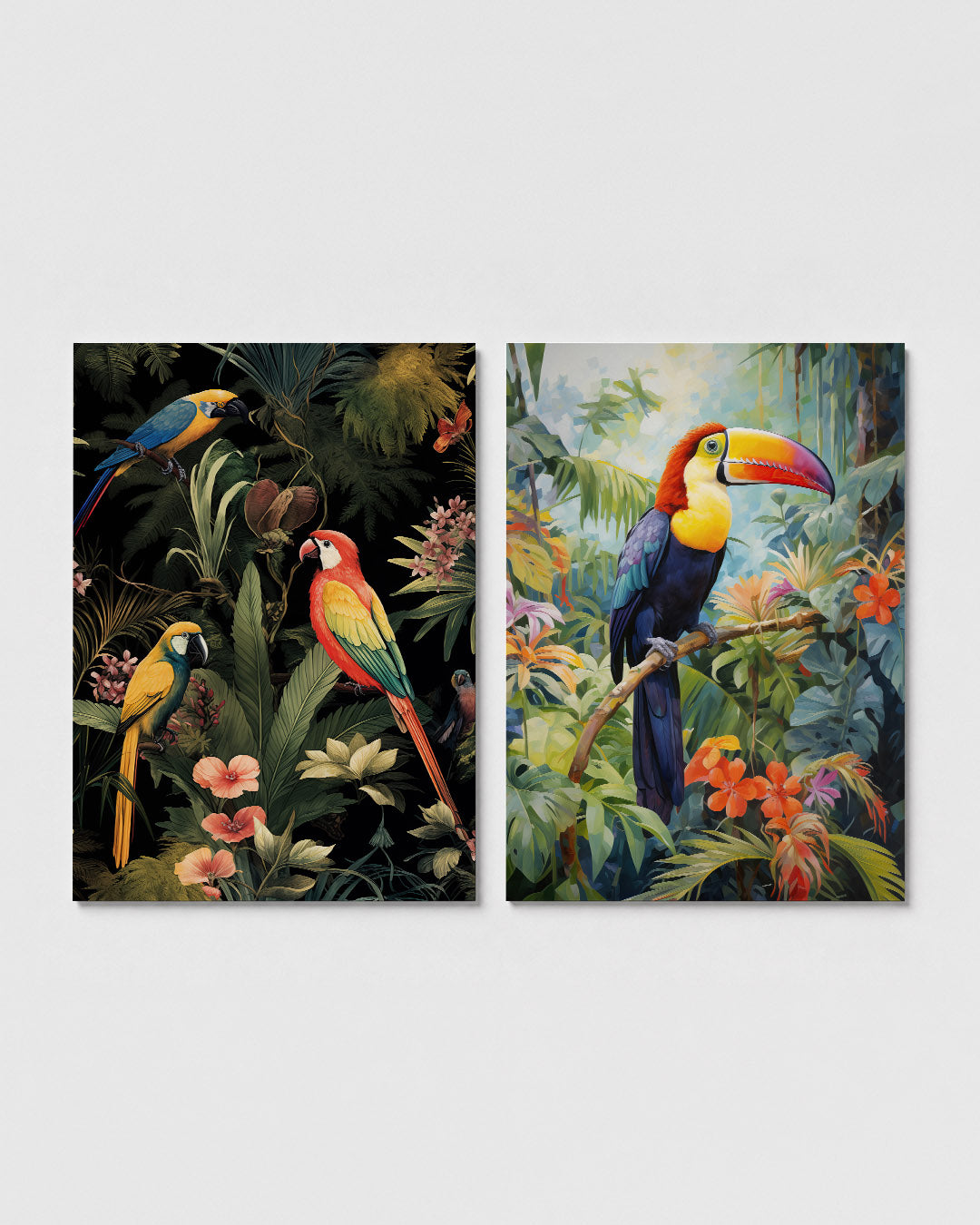 Vogels en bladeren Posterset