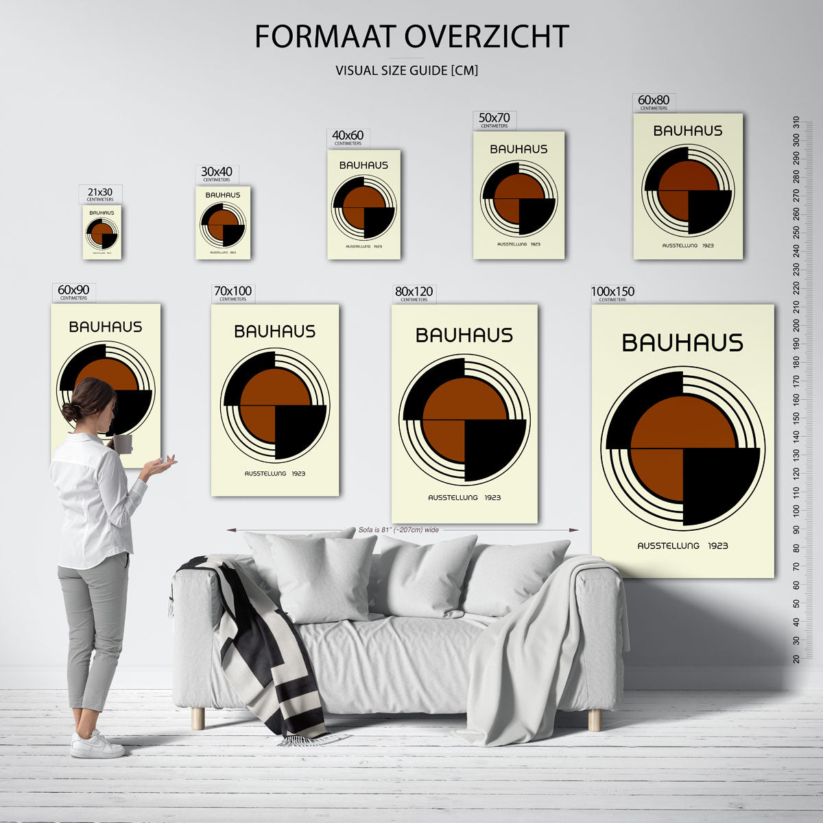 Cirkel en lijnen Poster