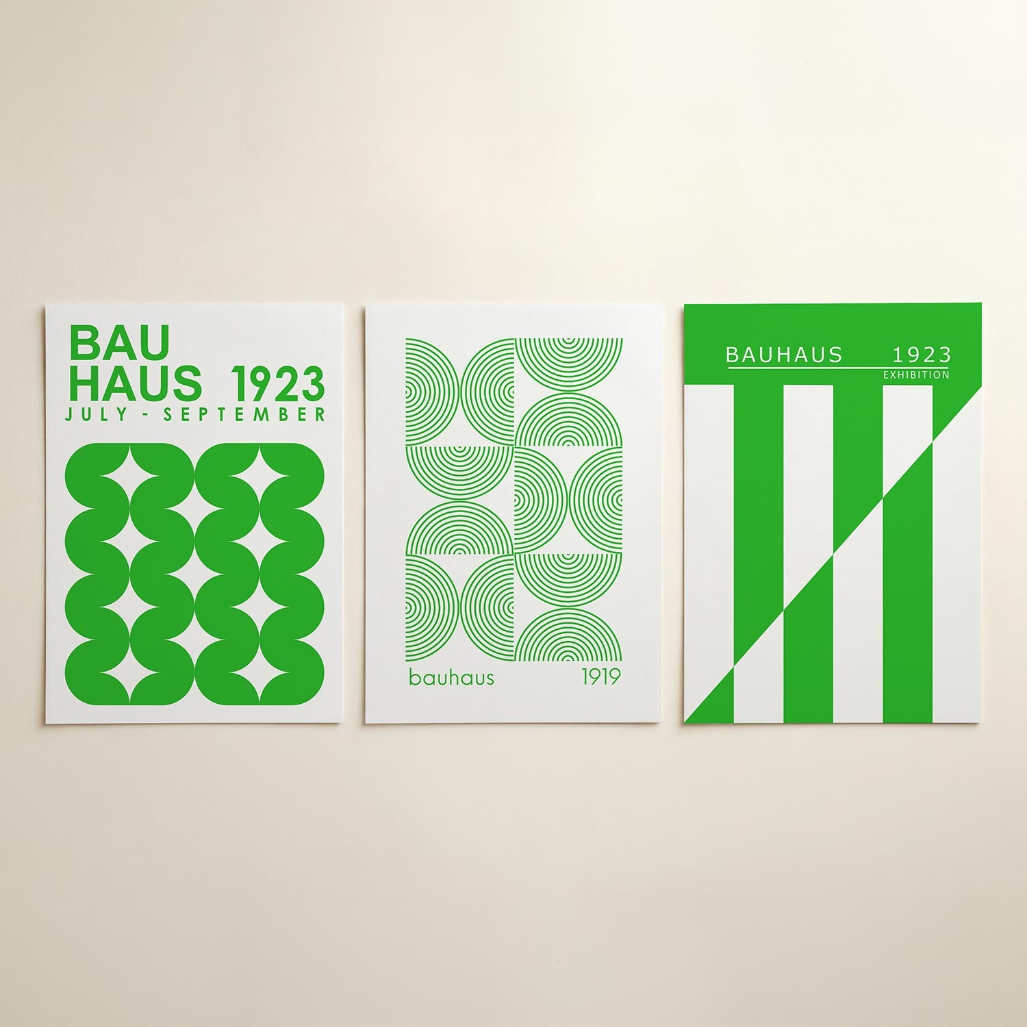 Groene vormpatronen Posterset