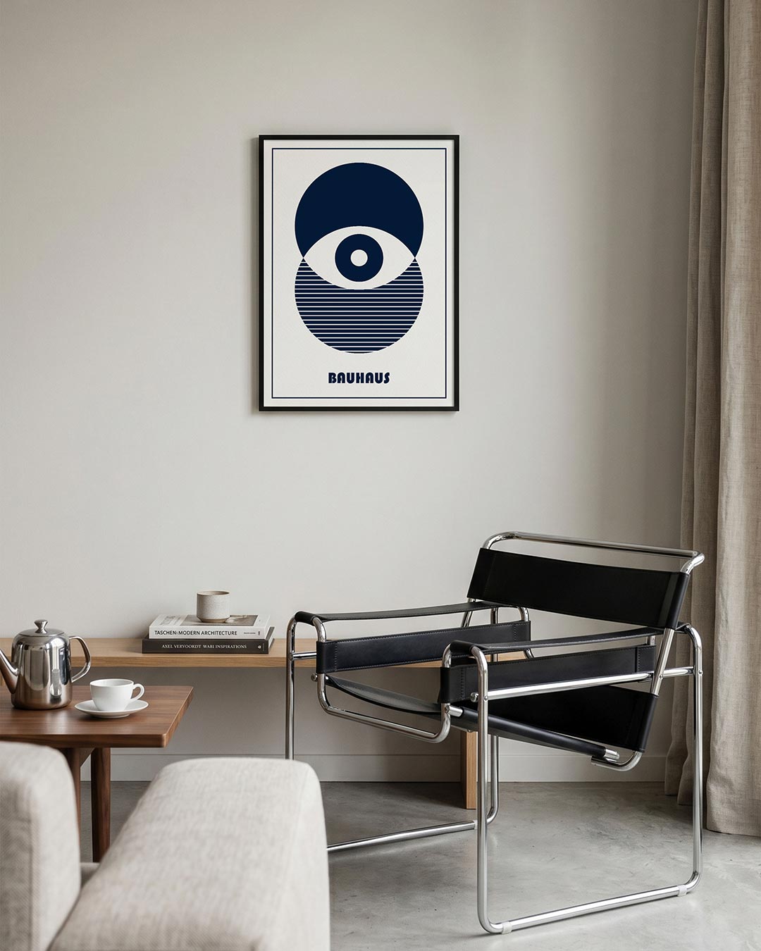 Cirkelpatroon en lijnen Poster